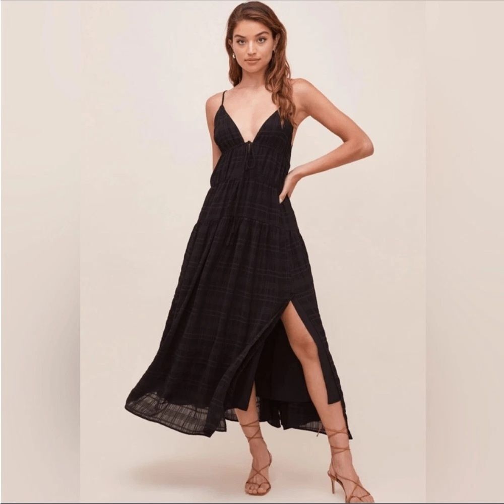 ASTR The Label Lizbeth Black Maxi Dress -  Size Small